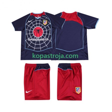 Billiga Fotbollströjor Atlético Madrid 2004 Retro Barn Borta tröja 2005 Kortärmad